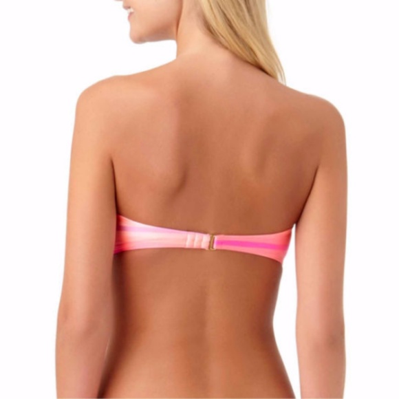 Arizona Stripe Bandeau Swimsuit Top-Juniors - Picture 2 of 2